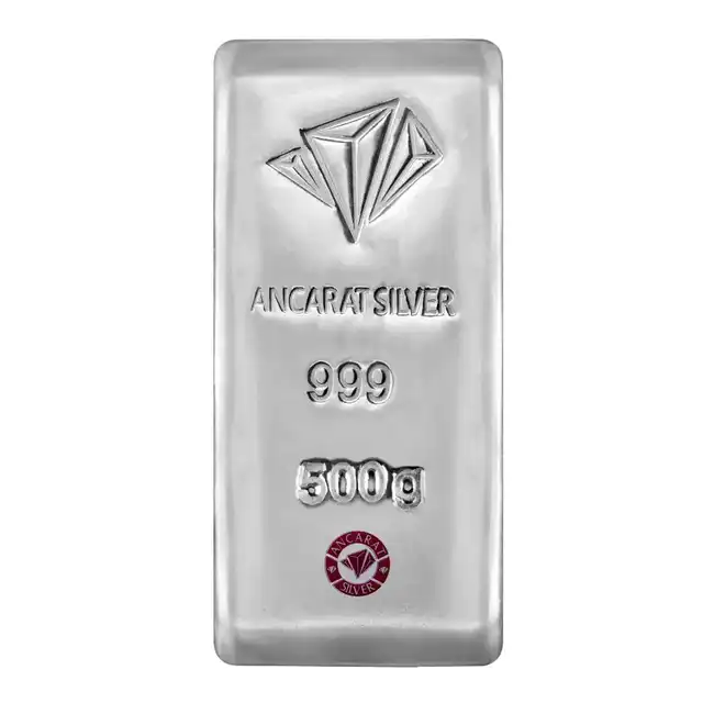 Bạc Thỏi Ancarat 500 Gram .999 - Bạc Tích Sản GEN.T