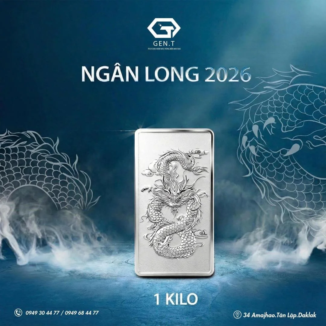 bạc thỏi 2025 Ancarat 999 (1kg) - Tiệm bạc uy tín tại Đắk Lắk